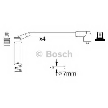 Комплект проводов зажигания BOSCH 0 986 357 124