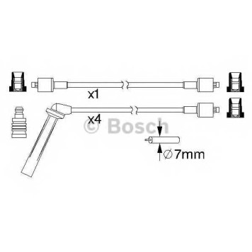 Комплект проводов зажигания BOSCH 0 986 357 161