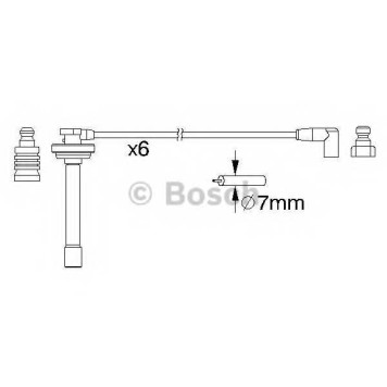 Комплект проводов зажигания BOSCH 0 986 357 167