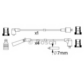 Комплект проводов зажигания BOSCH 0 986 357 185