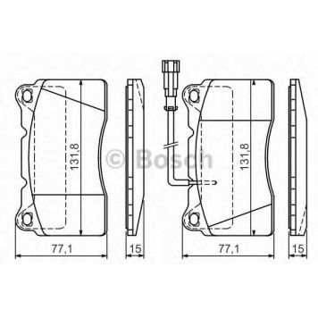 Колодки тормозные дисковые для LANCIA DELTA(844), KAPPA(838,838A,838B) / VOLVO S60, V70(SW) <b>BOSCH 0 986 424 577</b>