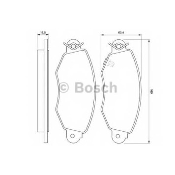 Колодки тормозные дисковые передний/задний <b>BOSCH 0 986 424 691</b>