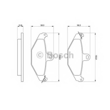 Колодки тормозные дисковые для RENAULT 21(B48#,K48#,L48#,S48#), ESPACE(JE0#), LAGUNA(556#,B56#,K56#), SAFRANE(B54#) <b>BOSCH 0 986 461 148</b>