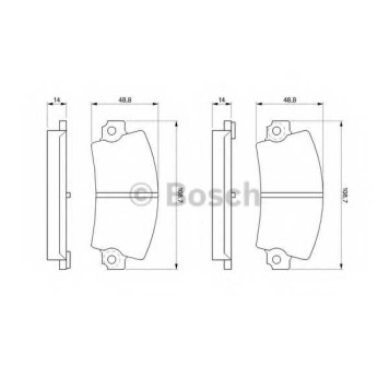 Колодки тормозные дисковые для RENAULT 12, 18(134#,135#), 21(B48#,K48#,L48#,S48#), 25(B29#), 30(127#), 5(122#), ESPACE(J/S63#,J11#), FUEGO(136#) <b>BOSCH 0 986 463 490</b>