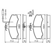 Колодки тормозные дисковые для CITROEN C25(280#,290#) / FIAT DUCATO(280,290), TALENTO(290) / PEUGEOT J5(280L,280P,290L,290P) <b>BOSCH 0 986 467 411</b>