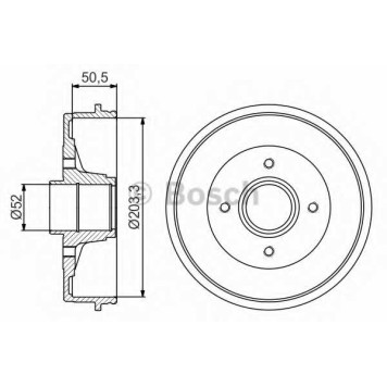 Тормозной барабан BOSCH 0 986 477 175