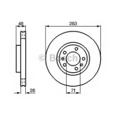 Тормозной диск BOSCH 0 986 478 125
