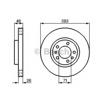 Тормозной диск BOSCH 0 986 478 125