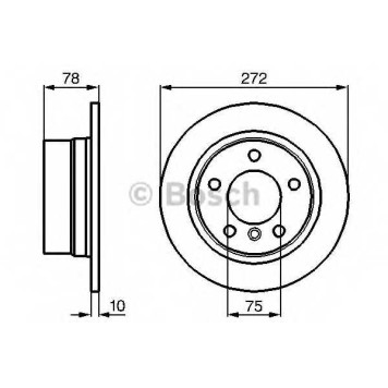 Тормозной диск BOSCH 0 986 478 641