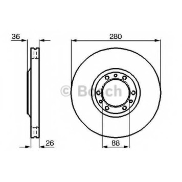 Тормозной диск BOSCH 0 986 478 854