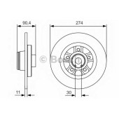 Тормозной диск BOSCH 0 986 479 015