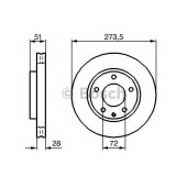 Тормозной диск BOSCH 0 986 479 016