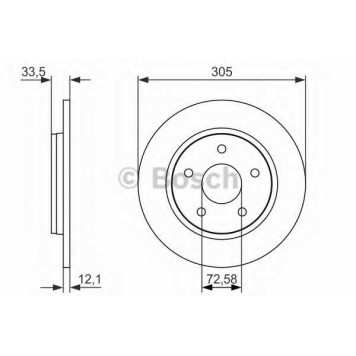 Тормозной диск BOSCH 0 986 479 050