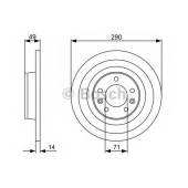 Тормозной диск BOSCH 0 986 479 379