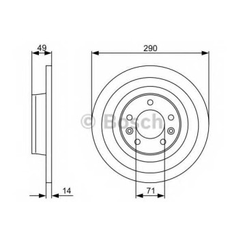 Тормозной диск BOSCH 0 986 479 379