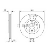 Тормозной диск BOSCH 0 986 479 500