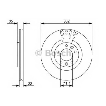 Тормозной диск BOSCH 0 986 479 500