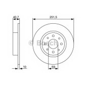 Тормозной диск BOSCH 0 986 479 502