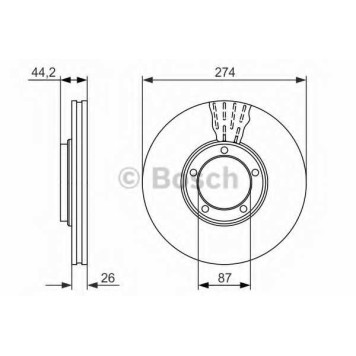 Тормозной диск BOSCH 0 986 479 696