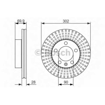 Тормозной диск BOSCH 0 986 479 716