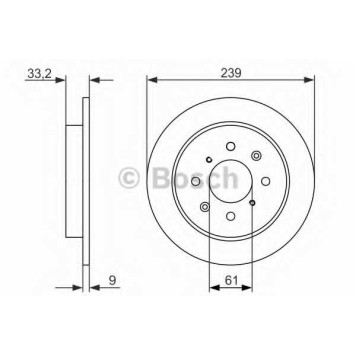 Тормозной диск BOSCH 0 986 479 739