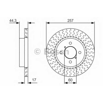 Тормозной диск BOSCH 0 986 479 U93