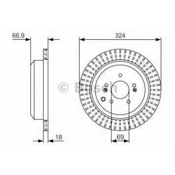 Тормозной диск BOSCH 0 986 479 V10