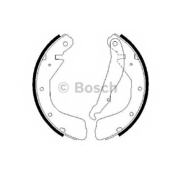 Комплект тормозных колодок для CHEVROLET ASTRA, CORSA, LANOS, OPTRA, SENS / DAEWOO CIELO, ESPERO, LANOS, NEXIA, NUBIRA / OPEL ASTRA, KADETT, VECTRA <b>BOSCH 0 986 487 264</b>