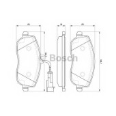Колодки тормозные дисковые для FIAT CROMA(194) <b>BOSCH 0 986 494 068</b>