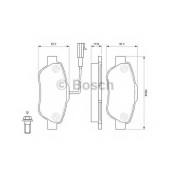 Колодки тормозные дисковые для FIAT 500(312), PANDA(169) / FORD KA(RU8) <b>BOSCH 0 986 494 114</b>