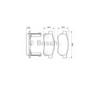 Колодки тормозные дисковые для HONDA JAZZ(GD) <b>BOSCH 0 986 494 128</b>