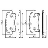 Колодки тормозные дисковые для CHEVROLET MALIBU(V300) / OPEL INSIGNIA <b>BOSCH 0 986 494 297</b>