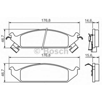 Колодки тормозные дисковые для CHRYSLER CIRRUS, SEBRING(FJ,JR), STRATUS(JA,JX) <b>BOSCH 0 986 494 313</b>