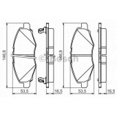 Колодки тормозные дисковые для TOYOTA HILUX(GGN#,KUN#,LAN#,TGN#) <b>BOSCH 0 986 494 326</b>