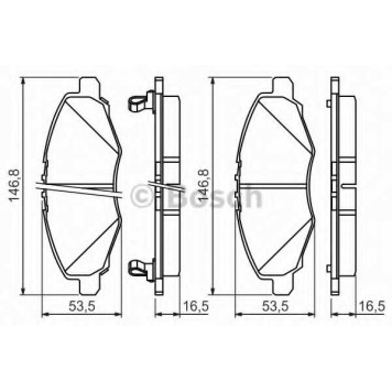 Колодки тормозные дисковые для TOYOTA HILUX(GGN#,KUN#,LAN#,TGN#) <b>BOSCH 0 986 494 326</b>