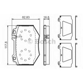 Колодки тормозные дисковые для MERCEDES S(W220) <b>BOSCH 0 986 494 352</b>