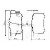 Колодки тормозные дисковые для FIAT SEDICI(FY#) / HONDA CR(RD#) <b>BOSCH 0 986 494 358</b>