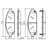 Колодки тормозные дисковые для JEEP COMMANDER(XK), GRAND CHEROKEE(WH,WK) <b>BOSCH 0 986 494 370</b>