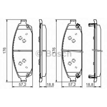 Колодки тормозные дисковые для JEEP COMMANDER(XK), GRAND CHEROKEE(WH,WK) <b>BOSCH 0 986 494 370</b>