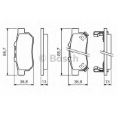 Колодки тормозные дисковые для HONDA CIVIC(EC,ED,EE), CRX(ED,EE), JAZZ(GE), PRELUDE(BA) <b>BOSCH 0 986 494 392</b>