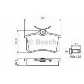 Колодки тормозные дисковые для AUDI ALLROAD, TT / VW BEETLE, BORA, CADDY, DERBY, EOS, GOLF, JETTA, NEW BEETLE, PASSAT, POLO, SCIROCCO <b>BOSCH 0 986 494 399</b>