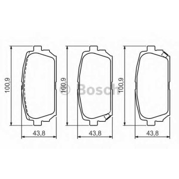 Колодки тормозные дисковые для KIA CARENS(UN) <b>BOSCH 0 986 494 400</b>