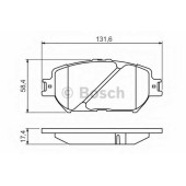 Колодки тормозные дисковые для LEXUS GS(GRS19#, GWS19#, URS19#, UZS19#) <b>BOSCH 0 986 494 418</b>
