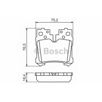 Колодки тормозные дисковые для LEXUS LS(USF4#,UVF4#) <b>BOSCH 0 986 494 424</b>