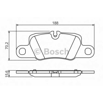 Колодки тормозные дисковые для PORSCHE 911(991), PANAMERA(970) <b>BOSCH 0 986 494 431</b>