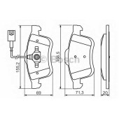 Колодки тормозные дисковые для FIAT DOBLO(152,263,263#) / LANCIA DELTA(844) <b>BOSCH 0 986 494 453</b>