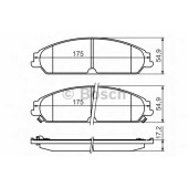 Колодки тормозные дисковые для CHRYSLER 300(LX) / LANCIA THEMA(LX) <b>BOSCH 0 986 494 483</b>
