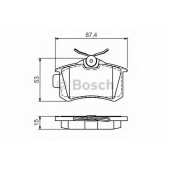 Колодки тормозные дисковые для PEUGEOT 405(15B,15E,4B,4E) <b>BOSCH 0 986 494 519</b>