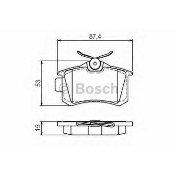 Колодки тормозные дисковые для PEUGEOT 405(15B,15E,4B,4E) <b>BOSCH 0 986 494 519</b>