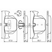 Колодки тормозные дисковые для BMW 3(E90,E91,E92,E93), X1(E84) <b>BOSCH 0 986 494 540</b>
